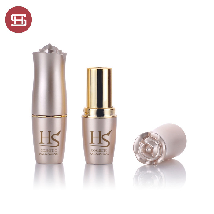 Super Purchasing for Lipgloss Tube Liquid Lipstick Containers -
 Custom high quality matte gold flower cap lipstick tube – Huasheng