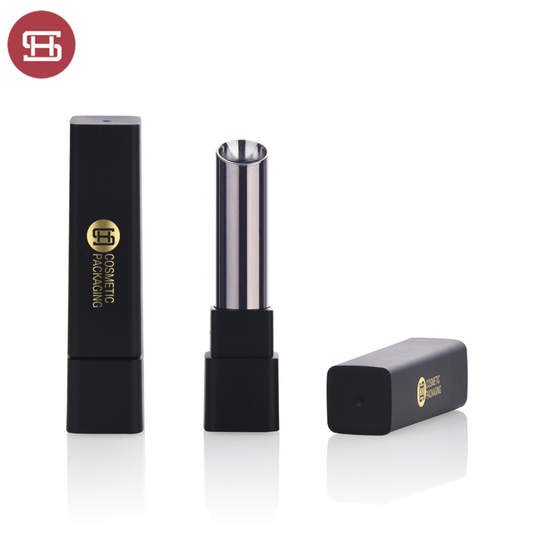 Lowest Price for Lipstick Tube With Mirror - New arrival elegant black silver cosmetic custom empty lipstick tubes container packaging – Huasheng