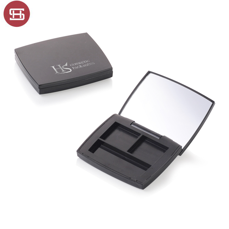 New products hot sale  cosmetic liquid black clear empty magnetic custom private label eyeshadow case packaging palette