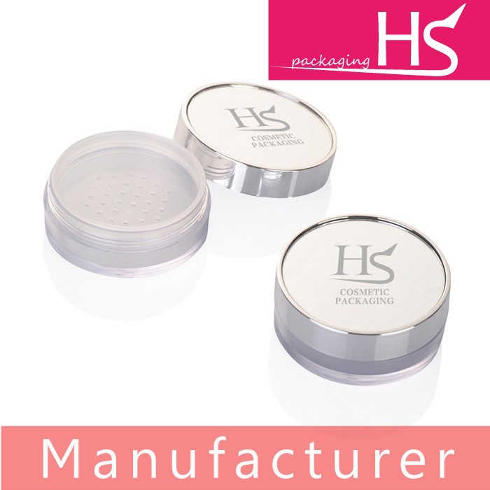 Shantou manufacturer cosmetic packaging loose powder jar sifter