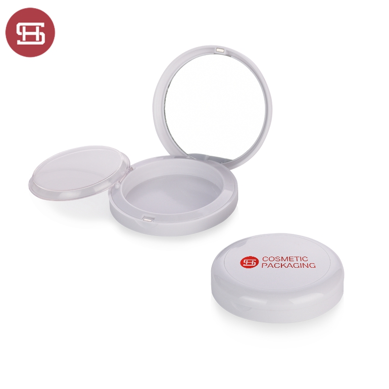 China Cheap price Empty Makeup Compact Powder Case -
 2019 pearl white round compact case – Huasheng