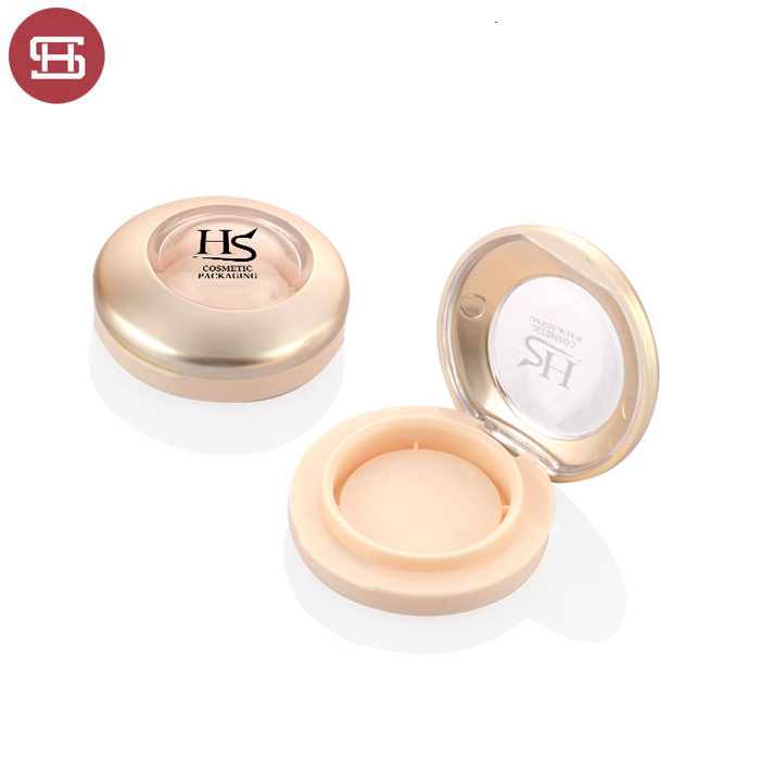 Professional China Empty Blusher Compact Powder Case -
 Wholesale OEM hot sale makeup cosmetic pressed empty gold plastic round powder compact cases container packaging with window – Huasheng