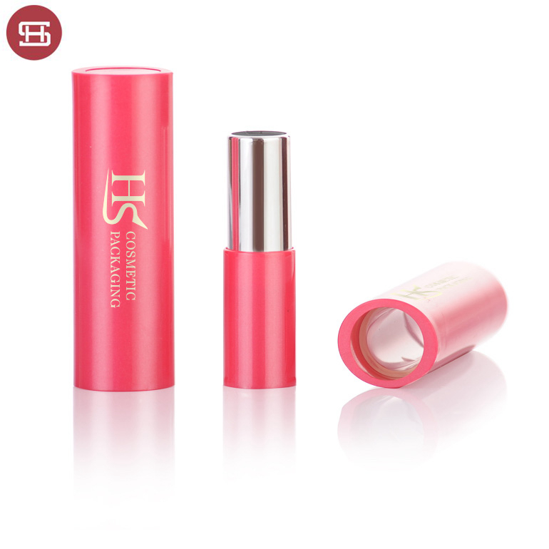 New style custom makeup transparent window plastic empty lipstick tube container