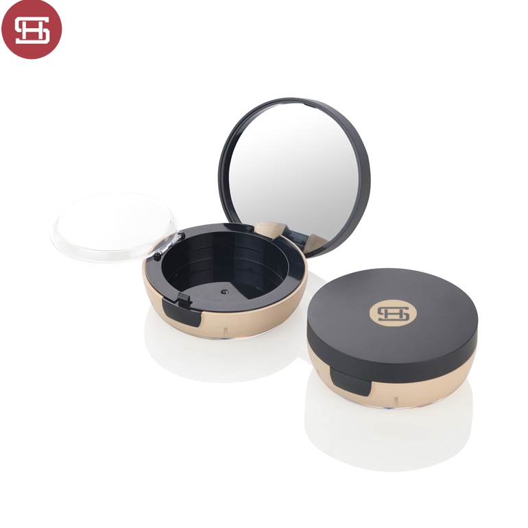 OEM Manufacturer Double Ends Concealer -
 New custom hot sale private label round empty pearl black air bb cc cushion powder foundation case with mirror – Huasheng