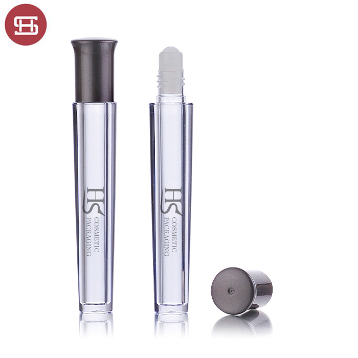 Cheapest Factory 2ml Lip Gloss Tube - Hot sale  clear round  plastic empty roll on lip gloss bottle tube container – Huasheng