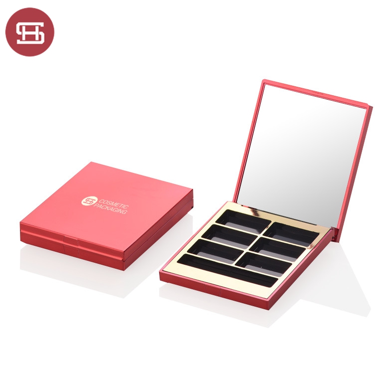 New products hot sale makeup cosmetic clear  black clear empty custom magnet eyeshadow case packaging palette