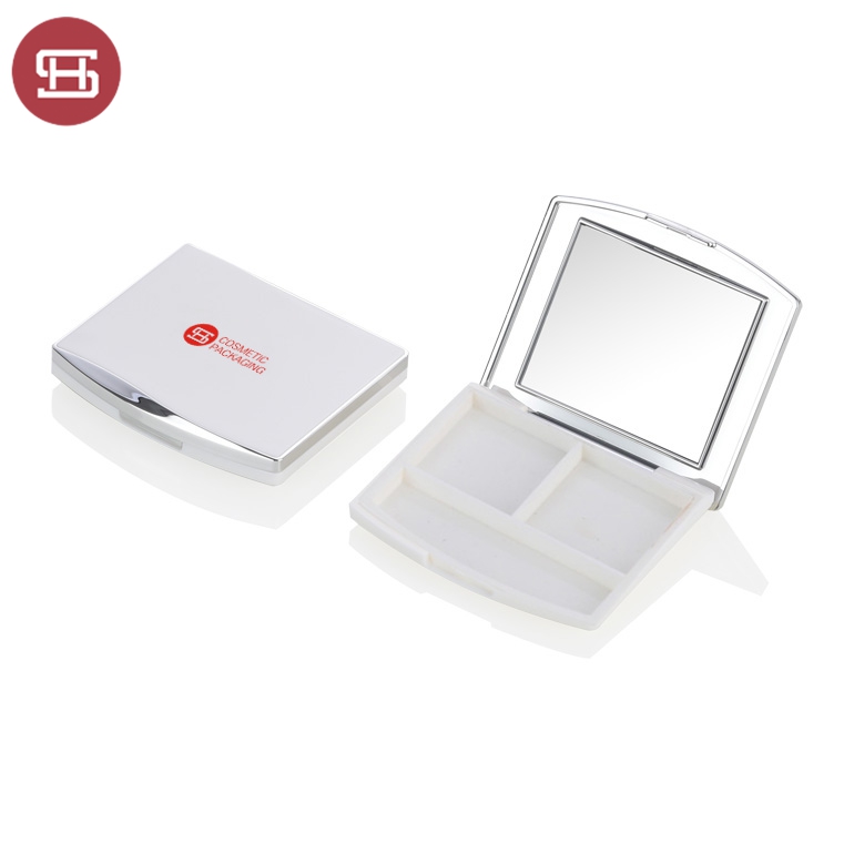 Hot sale white custom beauty makeup color empty  container eyeshadow case