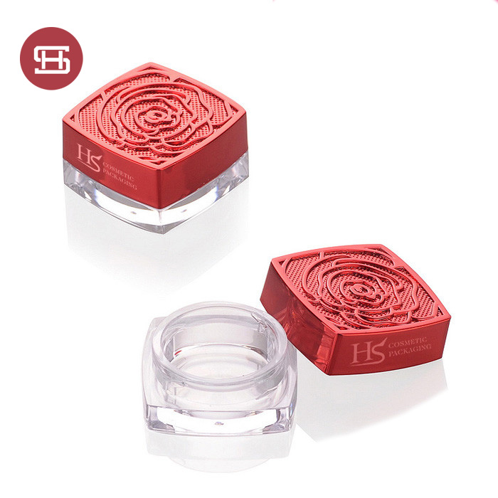 OEM empty luxury rose shaped cosmetic containers
