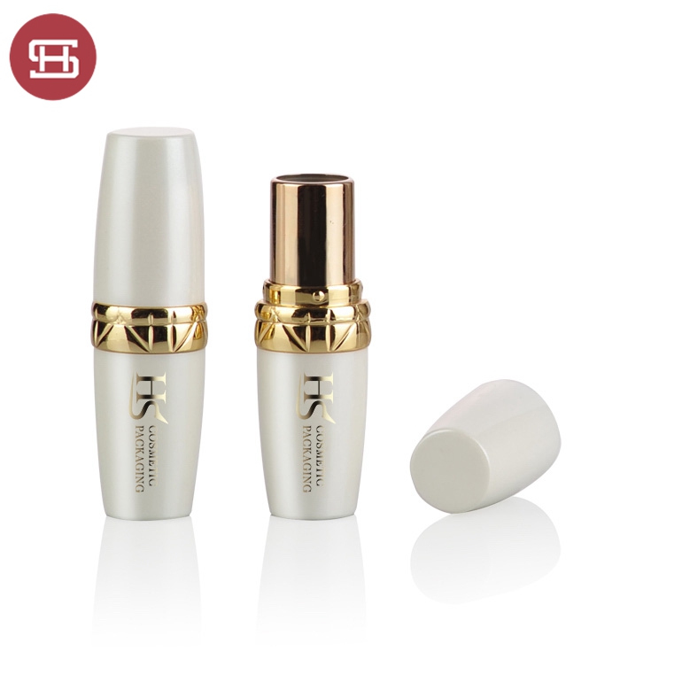Factory supplied New Octagonal Marble Lipstick Tube -
 Custom pearl white lipstick case / tube – Huasheng