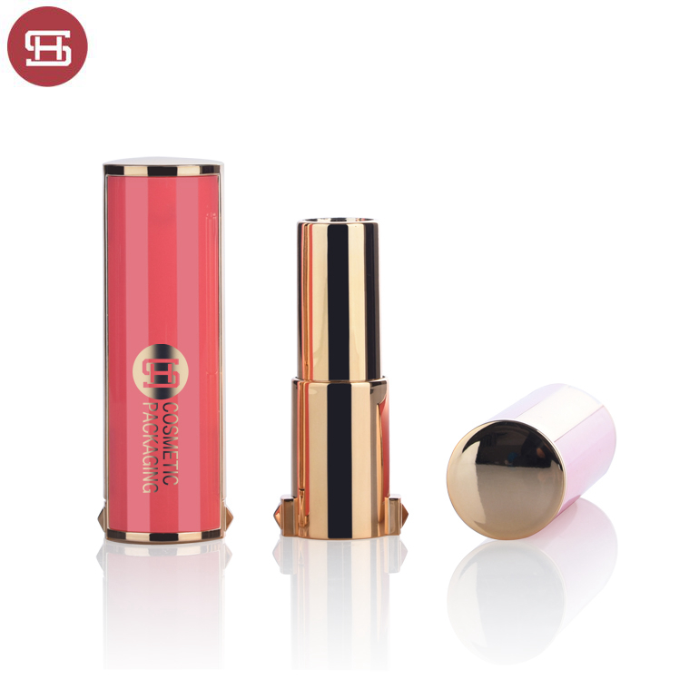 OEM wholesale hot product custom luxury rose gold plastic empty round lipstick tube container