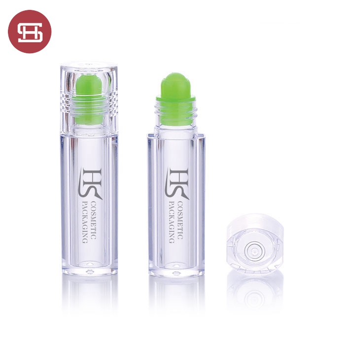 Small clear empty plastic lip balm tube packaging