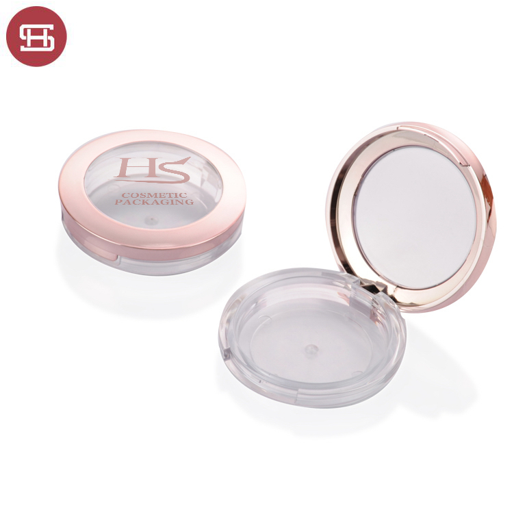Chinese Professional Empty Compact Powder Case -
 Wholesale OEM hot sale makeup cosmetic clear pressed empty plastic round powder compact cases  packaging with window – Huasheng