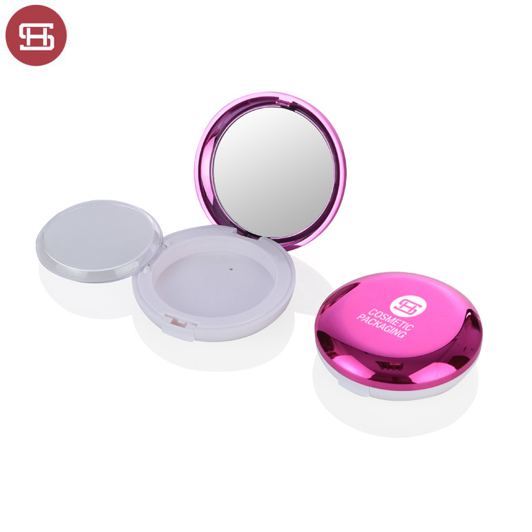 Factory Cheap Hot Pressed Powder Compact Case -
 Wholesale OEM hot sale makeup cosmetic custom pressed  plastic round empty compact powder cases packaging with mirror – Huasheng