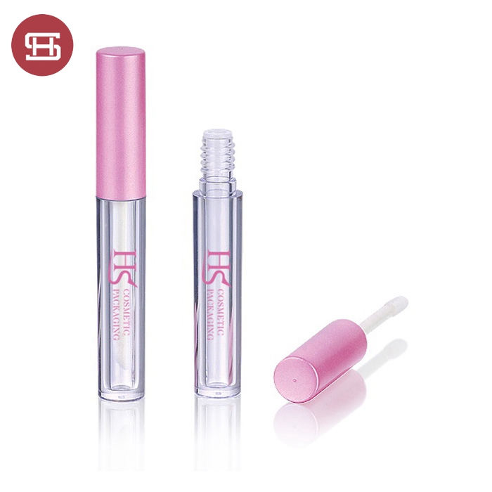 New products hot sale makeup cosmetic liquid black clear empty  round custom private label lipgloss tube container packaging