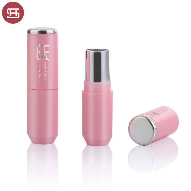 New products cute cosmetic makeup custom pink  empty lipstick tube container packaging