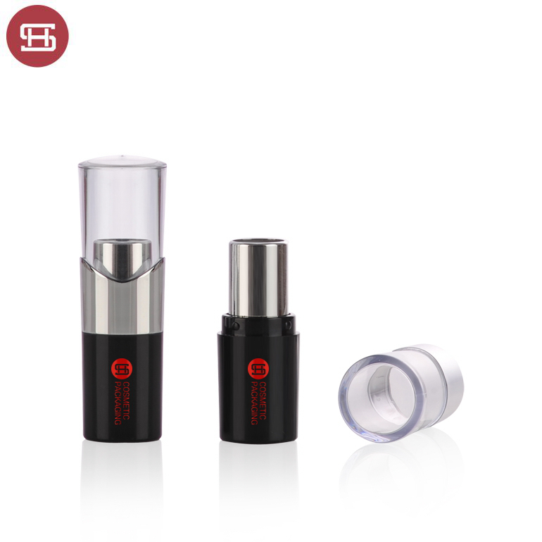 Special Design for Flower Pattern Lipstick Container - Wholesale hot sale product makeup round unique black custom plastic empty lipstick tube container – Huasheng