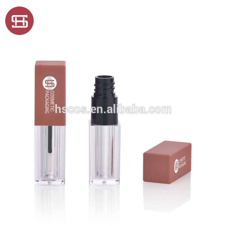 OEM/ODM China Liquid Lip Gloss Tube -
 9381B# OEM empty small square lip gloss container with brush – Huasheng