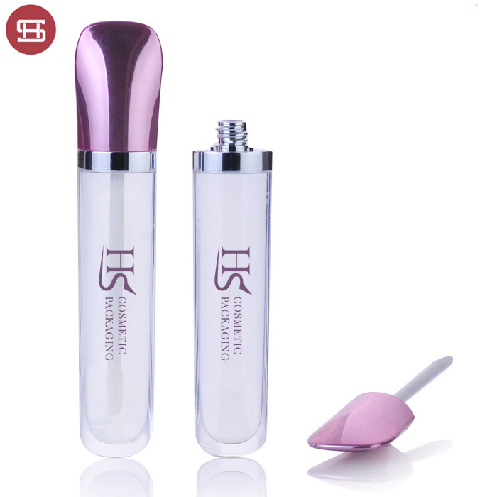 Unique design cosmetic packaging clear empty liquid lipgloss container tube