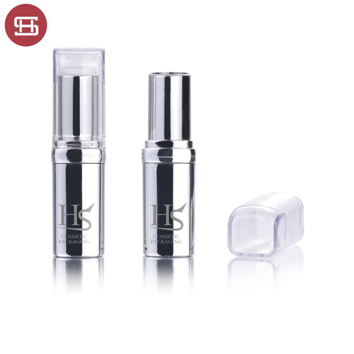 Wholesale hot sale new products square customs clear makeup plastic empty lipstick tube container