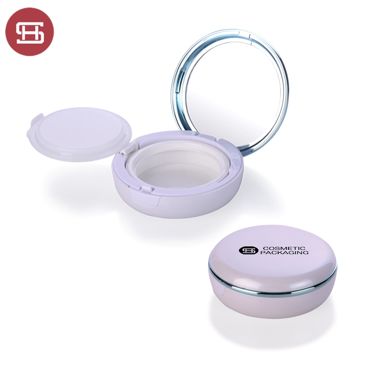 OEM empty round white air cushion packaging with mirror