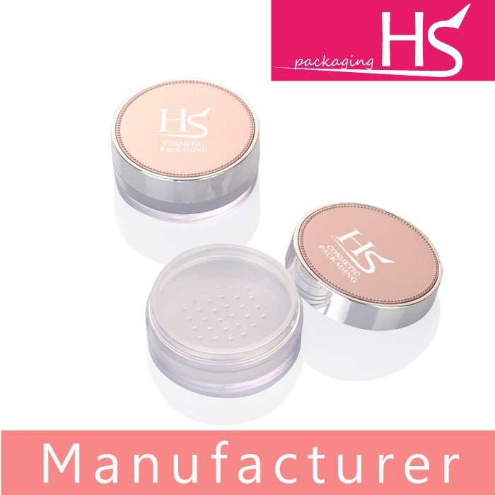 cosmetic plastic loose powder container with sifter