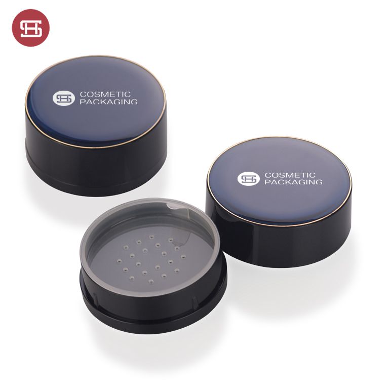 Hot selling make your label loose powder jar with sifter