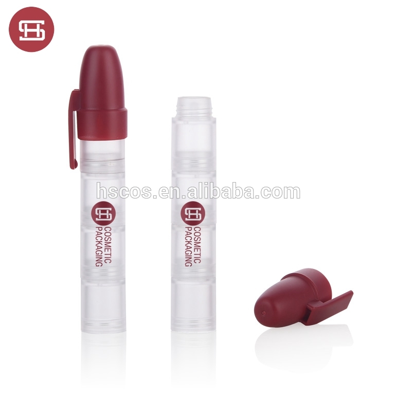Factory Cheap Hot Double Head Custom Empty Lipstick Tube - OEM Pen shape cosmetic Empty Plastic slim 4 in 1 Lipstick tube – Huasheng
