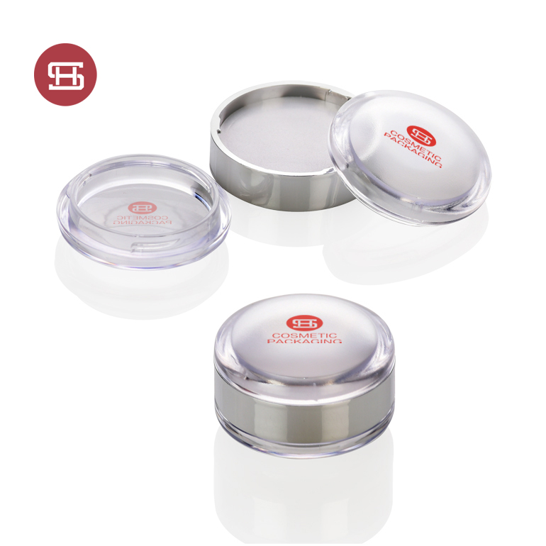 Special Price for Acrylic Cosmetic Jar -
 HS manufacturer empty luxury silver cosmetics cream empty jar – Huasheng