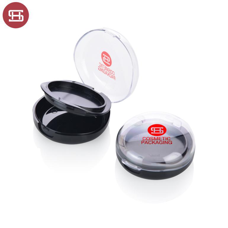 2019 wholesale price Natural Empty Blusher Compact Powder Case - Hot sale makeup round highlighter empty plastic compact powder case packaging – Huasheng