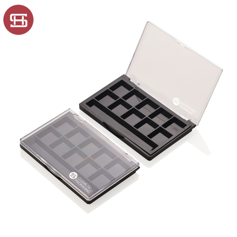 Professional Design Metal Case Eyeshadow Palette -
 New products hot sale makeup cosmetic  black  10 color empty custom private label eyeshadow case packaging palette – Huasheng