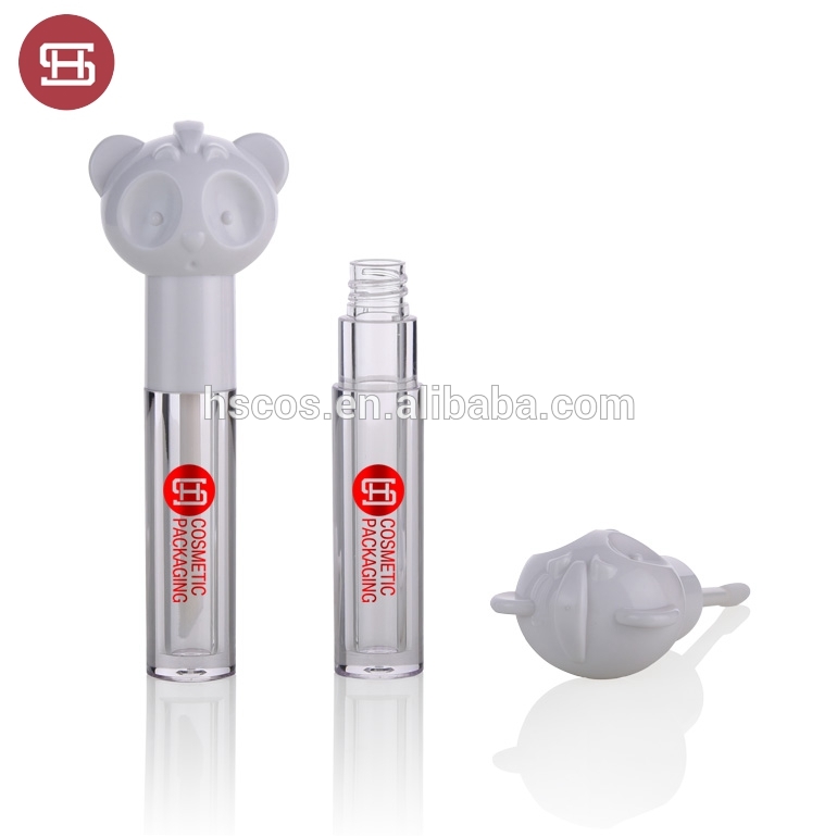 Custom empty cute cartoon shaped cosmetic lip gloss tubes