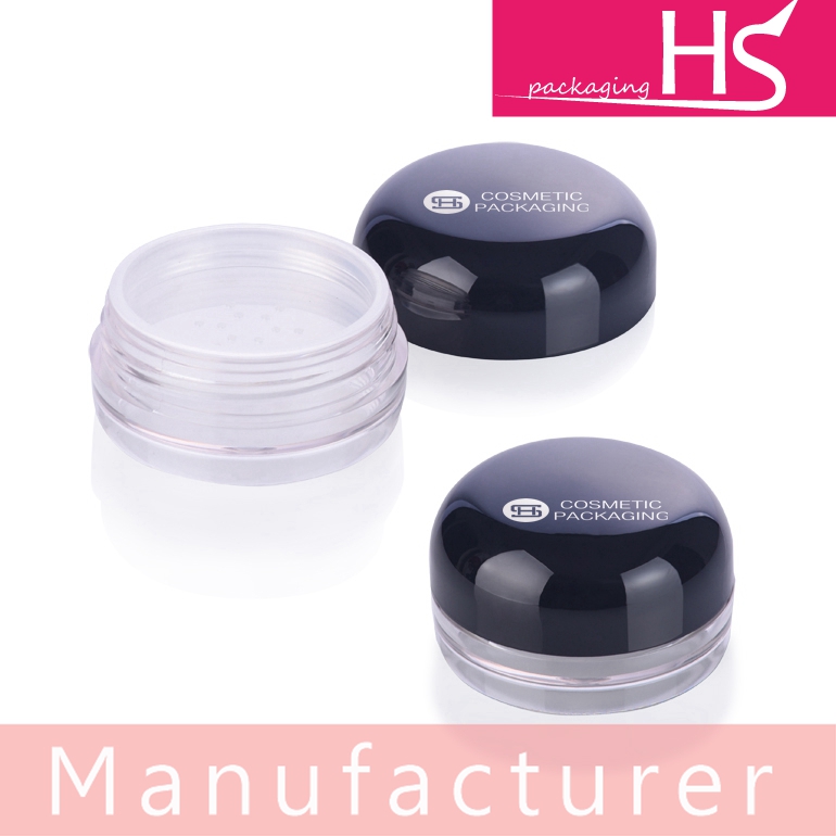 OEM Manufacturer Plastic Bottle Caps -
 New arrival black round loose powder case with sifter – Huasheng