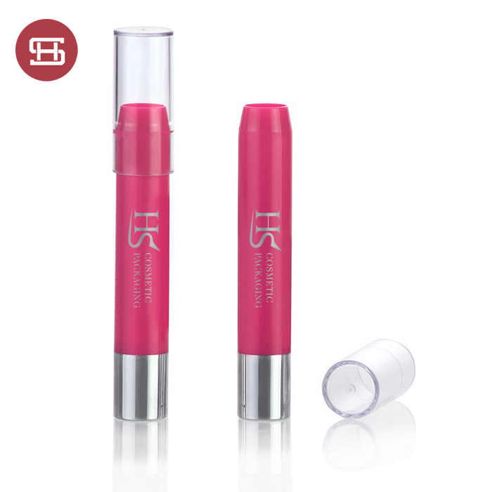 Professional Design Empty Plastic Lipstick Container - Hot sale promotional round plastic pink cosmetic lipstick pen – Huasheng