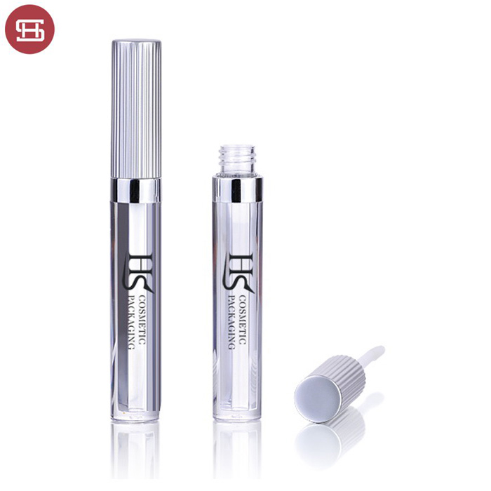 Custom cosmetic wholesale cheap  silver gold clear empty round lipgloss tube container