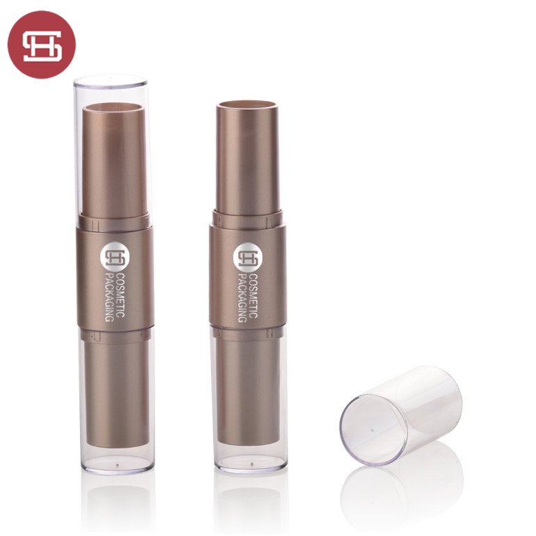 Hot New Products Gold/Silver/White/Black/Pink Empty Lipstick Tube -
 OEM makeup cosmetic plastic clear empty silm black custom dual double lipstick container tube packaging – Huasheng