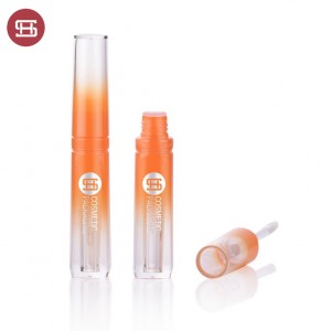 Round empty lipgloss tube with applicator liquid liptick bottle #1146